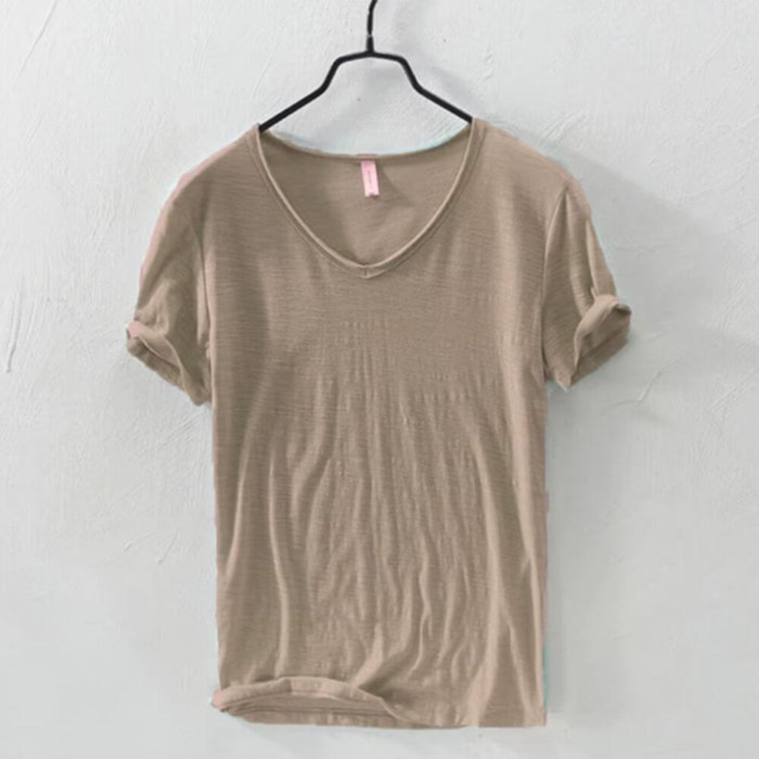 Herren Slim-Fit V-Ausschnitt T-Shirt