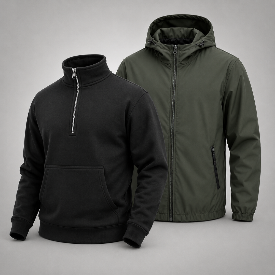 Set – 1 Pullover & 1 Winterjacke für Komfort und Stil
