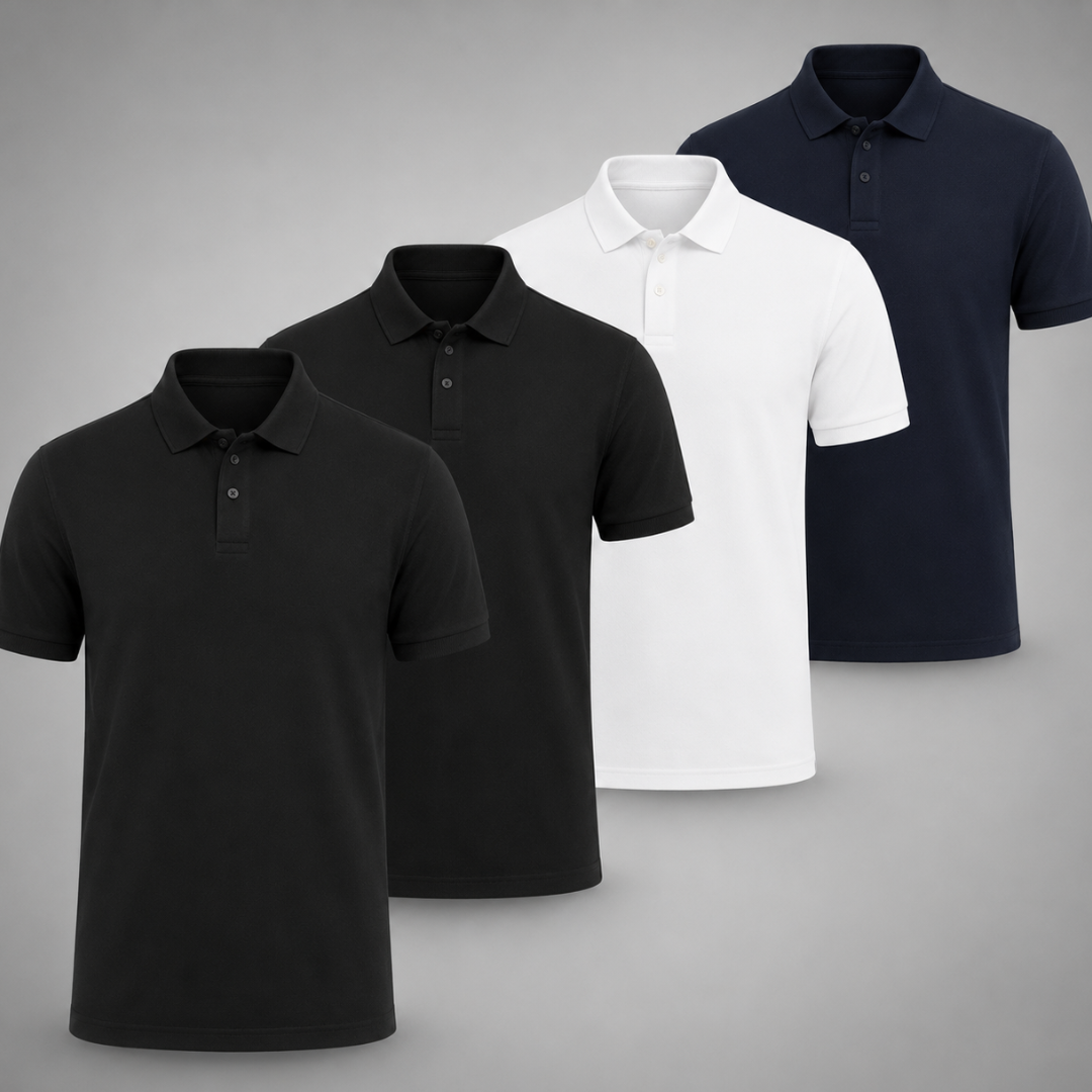 Set 4 Poloshirts – Klassisch und Komfortabel