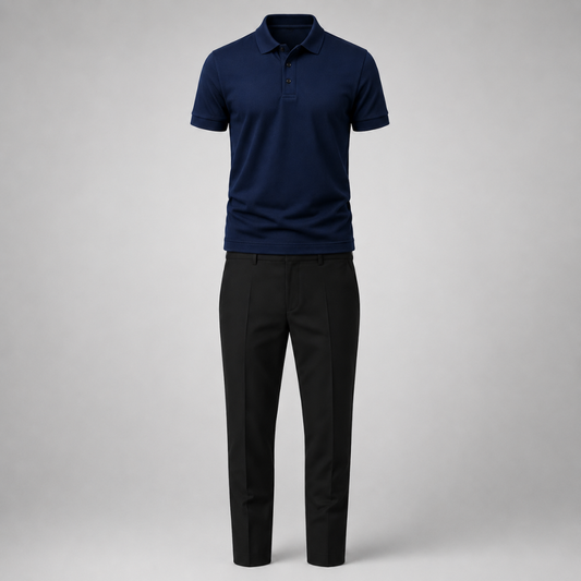 Premium Polo-Shirt + Anzughose Set – Zeitlos und Stilvoll