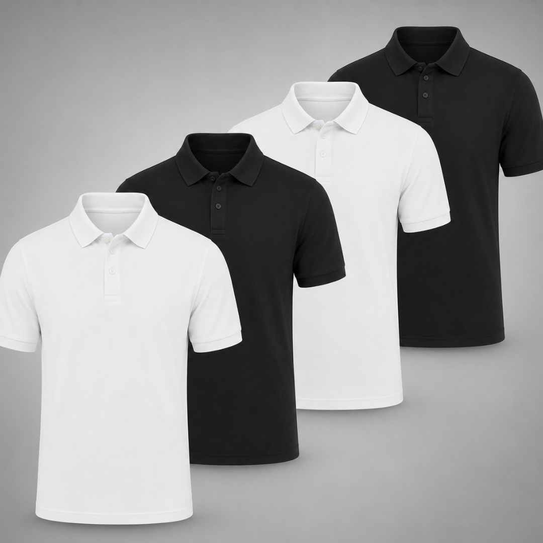 Set 4 Poloshirts – Klassisch und Komfortabel