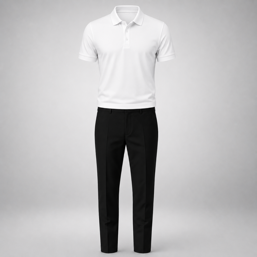 Premium Polo-Shirt + Anzughose Set – Zeitlos und Stilvoll