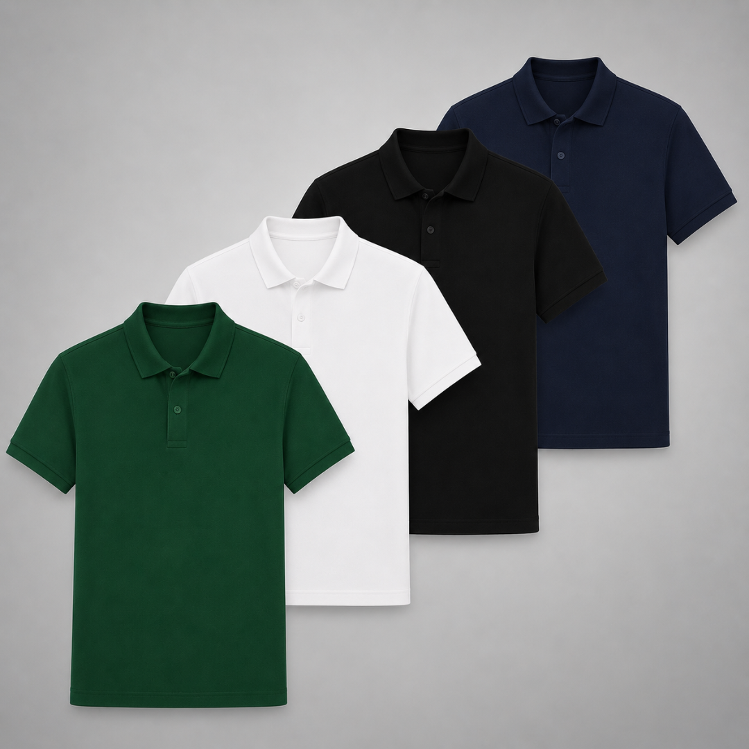Set 4 Poloshirts – Klassisch