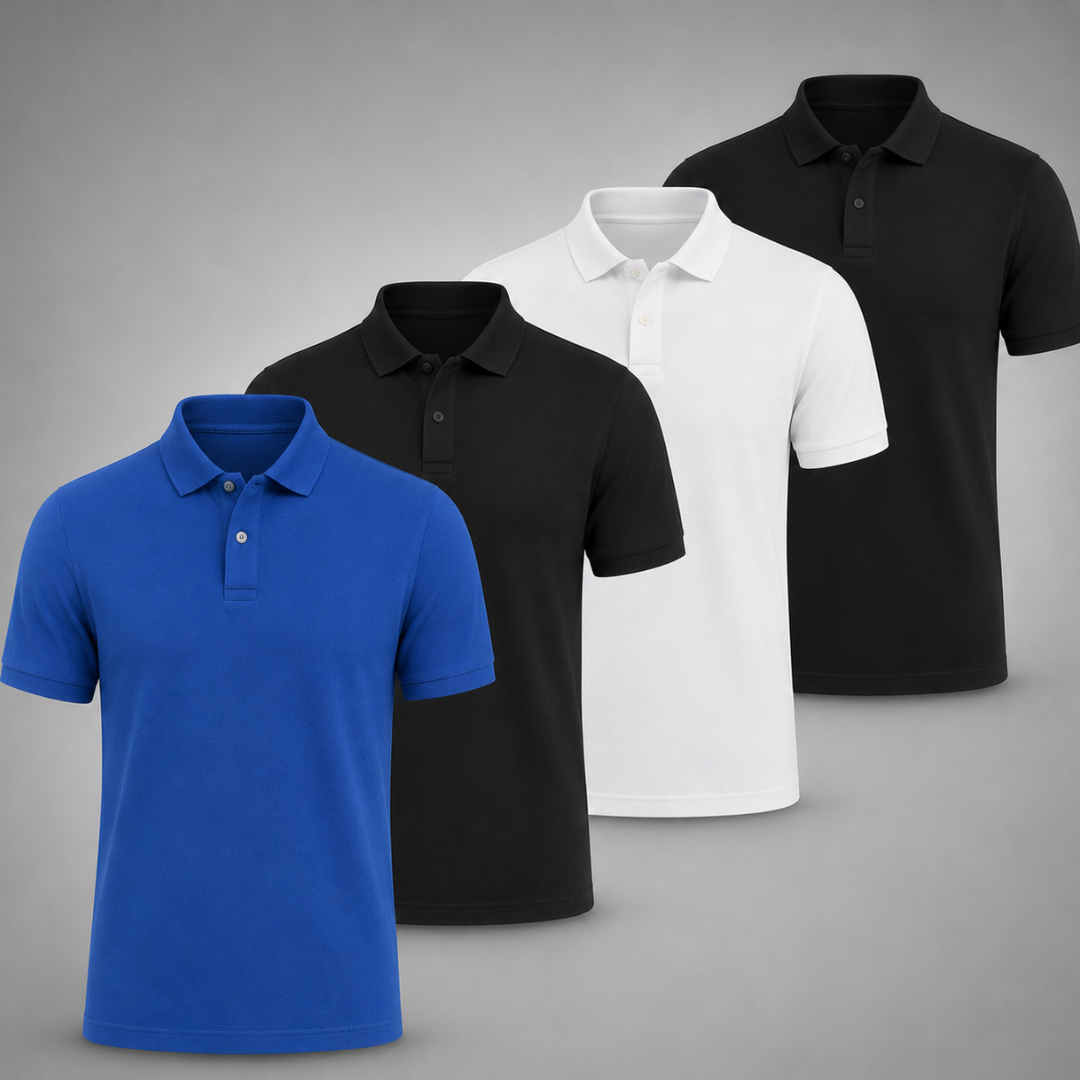 Set 4 Poloshirts – Klassisch und Komfortabel